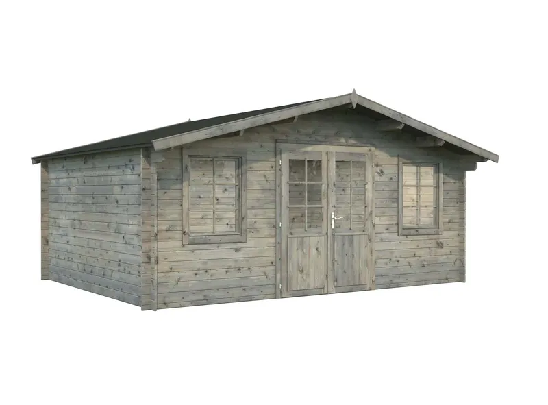 Palmako Klara Stuga 17,4 m²/inv. 17 m², utan golv, grå, impr.