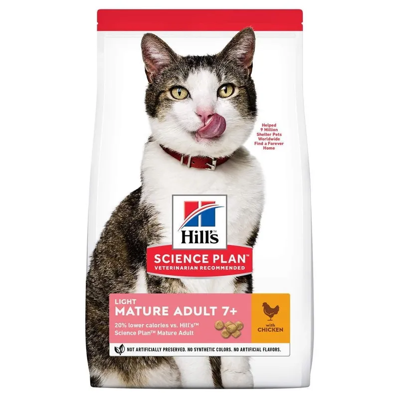 Mature Adult 7+ Light torrfoder med kyckling för katt - 1,5 kg