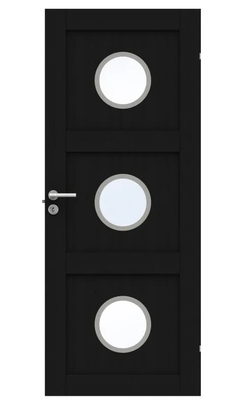 Swedoor Unique GWA 03L 330 Innerdörr svart ek 825×2040 mm