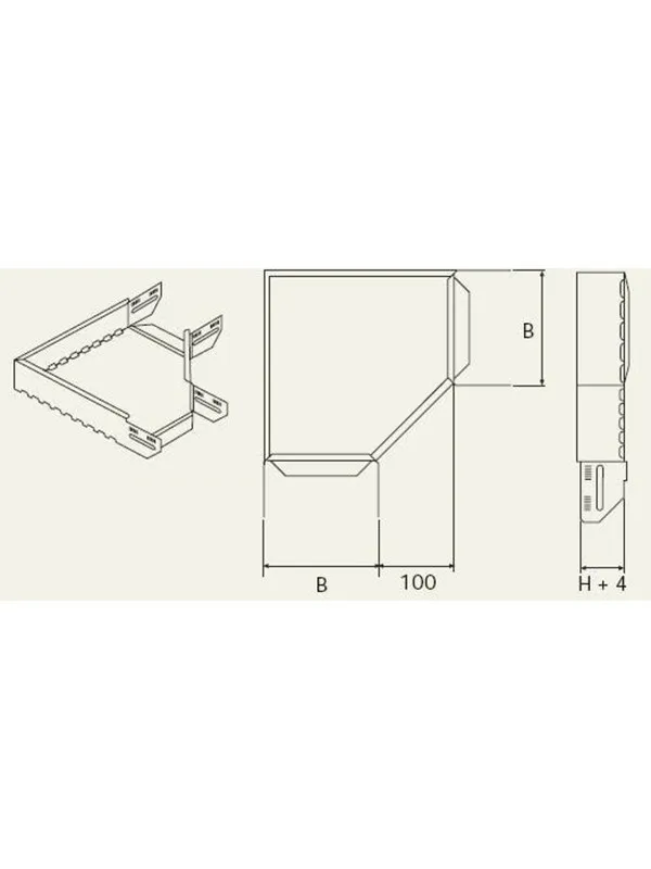 Wibe Corner piece 90 100mm