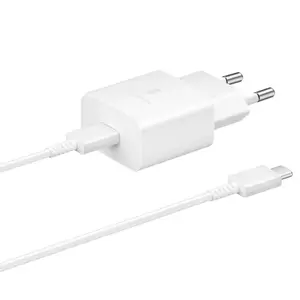 Nätladdare usb-c 15w pd afc + usb-c-kabel vit
