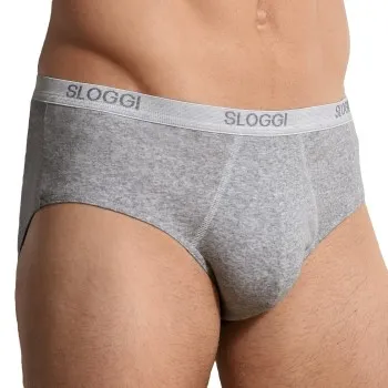 Sloggi Kalsonger For Men Basic Midi Grå bomull Small Herr
