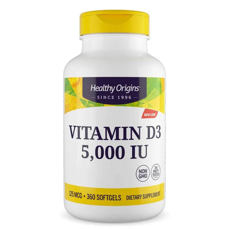 Healthy Origins - Vitamin D3, 5000 IU, 360 mjukkapslar
