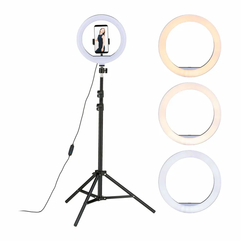 LED ringlampa med stativ