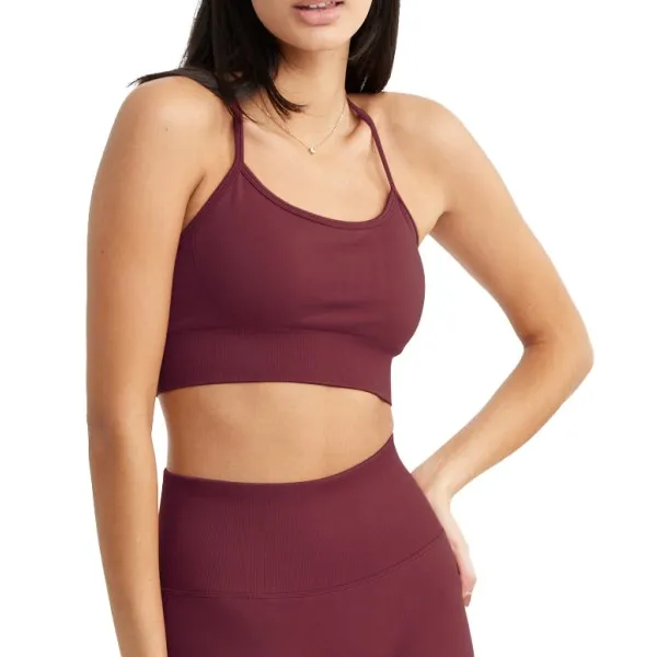 Drop Of Mindfulness Signature Seamless Bra, , Ruby Wine