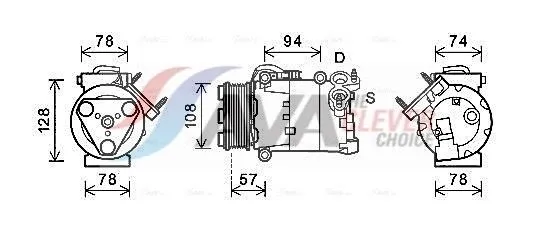AC-kompressor AVA COOLING SYSTEMS FDAK482