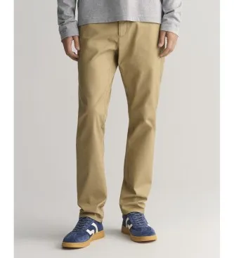 Gant för män. 1505220 Slim Fit Tech Prep chinos (30/32), Casual, Bomull, Ekologisk bomull