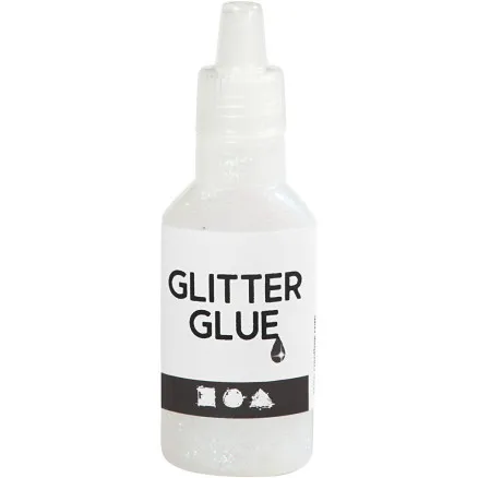 Glitterlim i Flaska – Holografisk vit