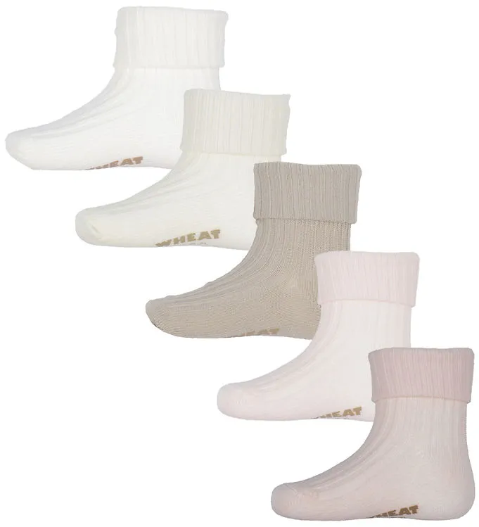Wheat Strumpor – 5-pack – Gåvoset – Evig – Rose (#4751)
