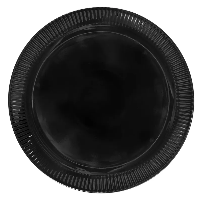 Sagaform Inka assiett Svart, Ø17 cm
