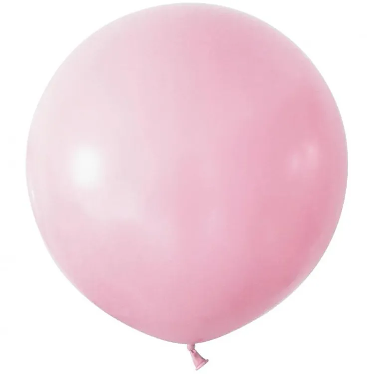 Jätteballong Rund 61cm Ljusrosa