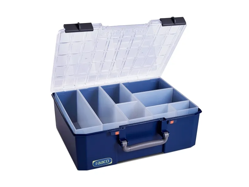 raaco CarryLite 150 5×10-8, Blå, Polykarbonat, Polypropylen (PP), 413 mm, 330 mm, 147 mm, 2,33 kg