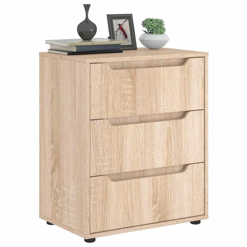 vidaXL Skänk VISNES Sonoma ek 60x40x73 cm konstruerat trä
