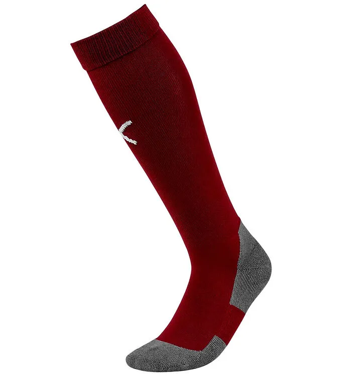 Puma Fotbollsstrumpor - Team Liga Core - Cordovan m. Vit (#9943)
