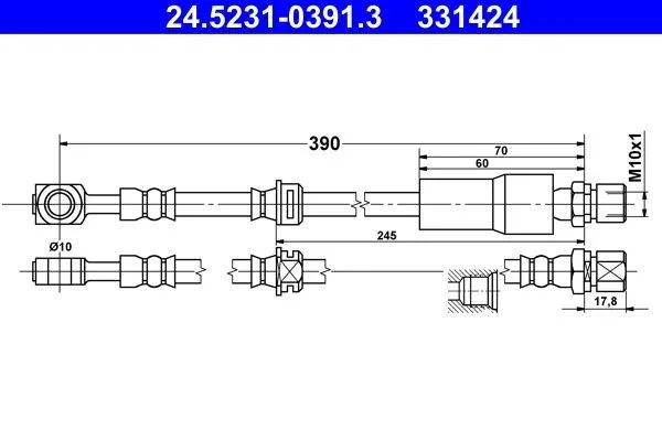 Bromsslang ATE 24.5231-0391.3