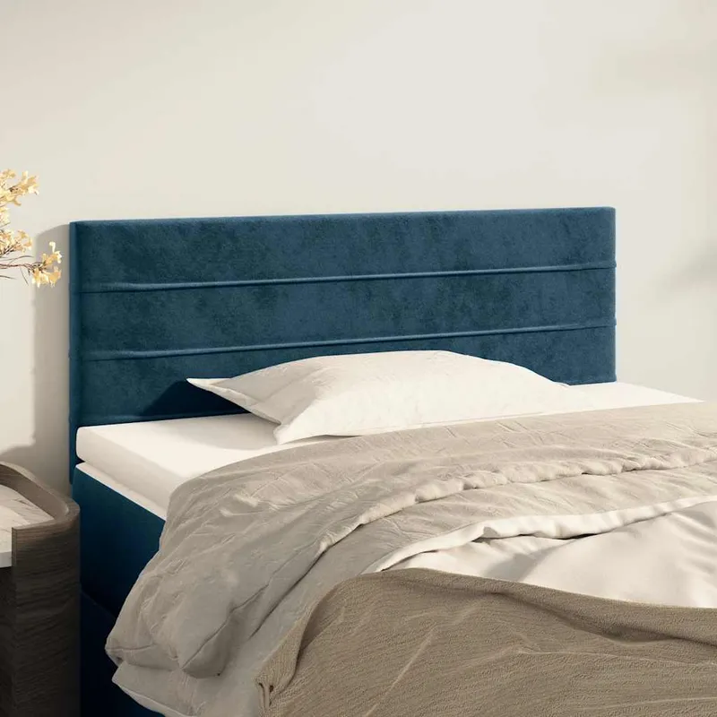 vidaXL Sänggavel mörkblå 90x5x78/88 cm sammet (#9729)