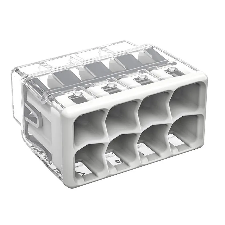 Wago 2773-408 Toppklämma 450 V 8-polig, ljusgrå, 40-pack