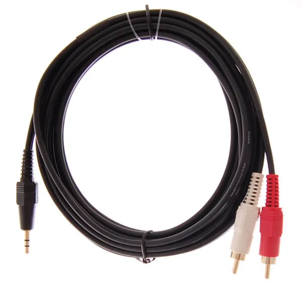 HiEnd 2 x phono-till-minijack(stereo)-kabel 3 meter