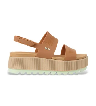 Reef för kvinnor. CJ8786 Brun Vatten Vista Högre Sandaler (40), 5 till 8 cm, Kardborreband, Casual