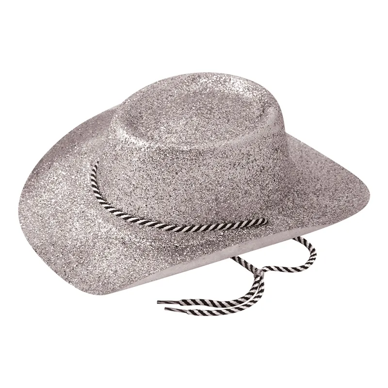Cowboyhatt Silver Glitter – One size
