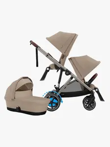 Cybex e-Gazelle S Syskonvagn inkl. Liggdel, Almond Beige/ Taupe
