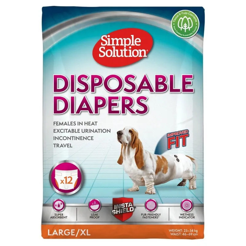 Simple Solution Disposable Hundblöjor 12-pack (#5856)