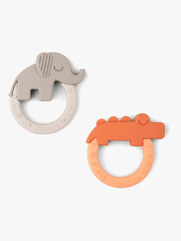 Done by Deer Bitring - 2-pack - Deer Friends - Papaya/Sand
