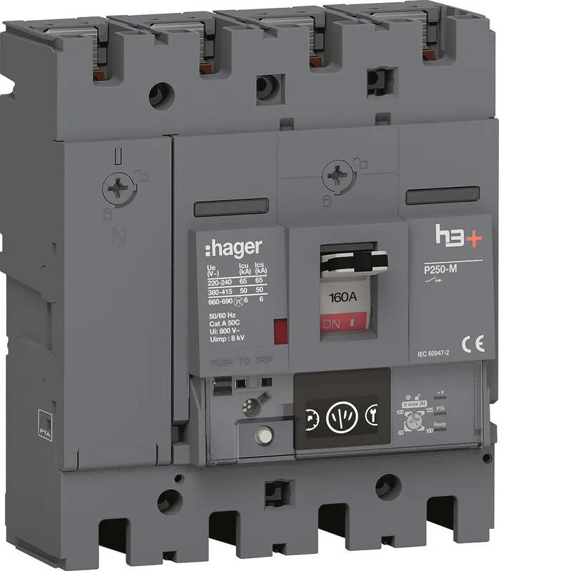 Hager HMT161NR Effektbrytare H3+E, 50kA