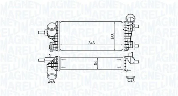 Intercooler MAGNETI MARELLI 351319205550