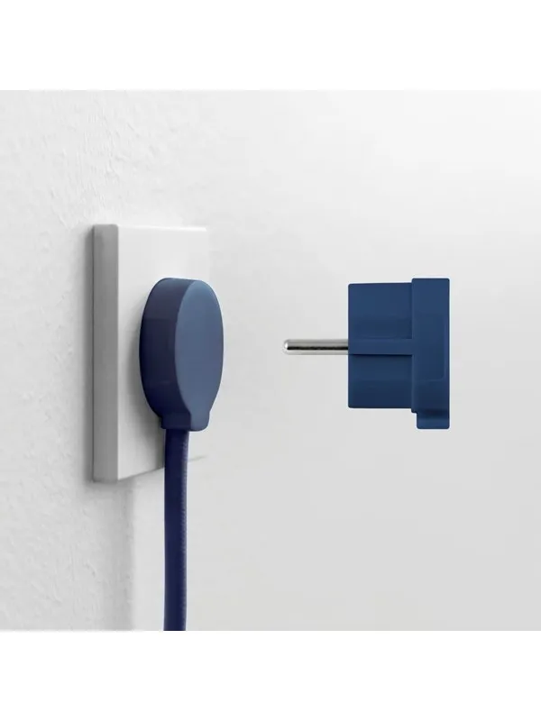 NORM F Platt Stickpropp, Matt Blå (Schuko-standard)