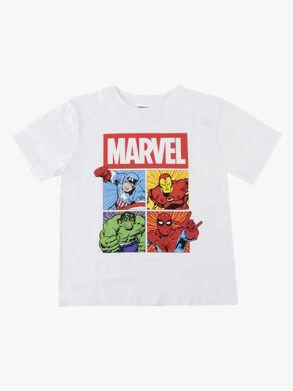 Marvel T-shirt, Vit, 140-146