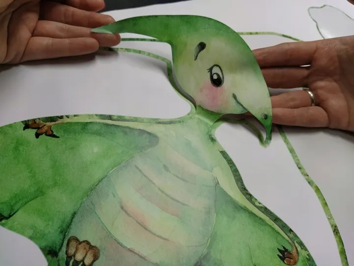 Väggdekal - Dinosaurier och löv / 02