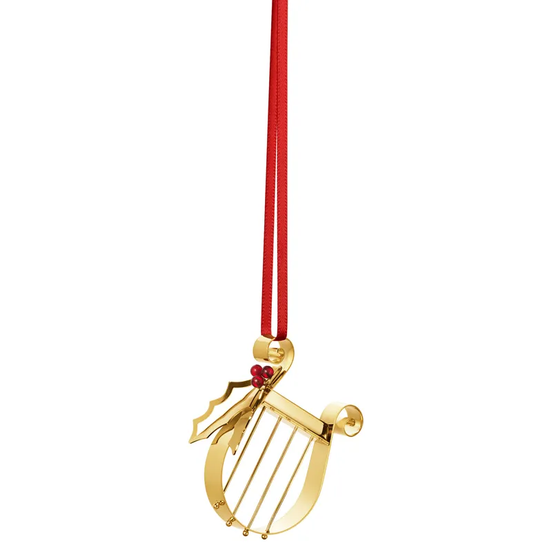 Georg Jensen 2026 års julprydnad Harpa, guld
