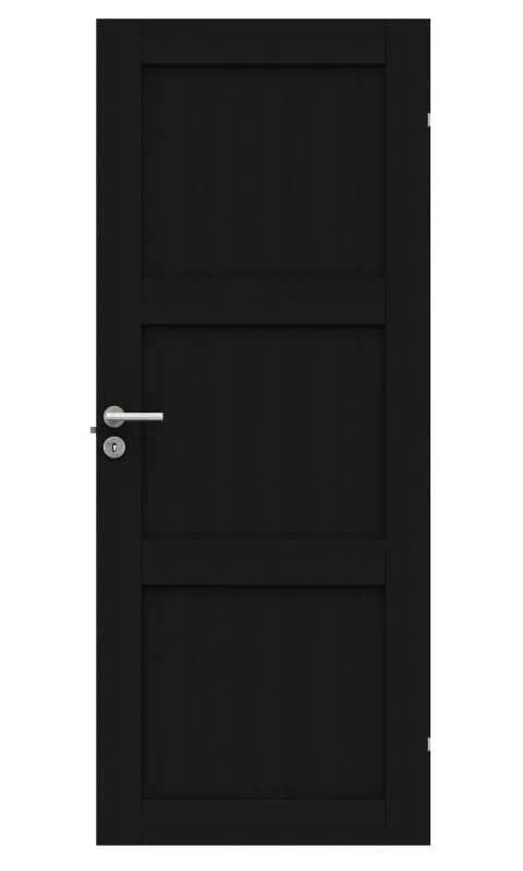 SPEGELDÖRR UNIQUE 03L EKFANER SVART 625X1940MM | Beijerbygg Byggmaterial
