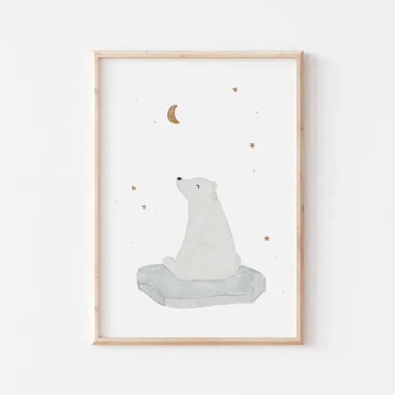 Poster - Djur i snön / Isbjörn