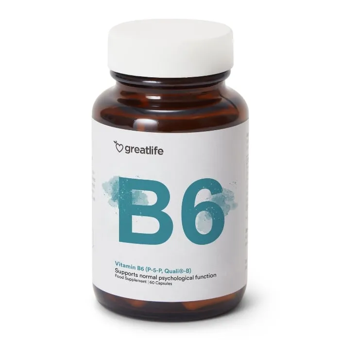 Greatlife Vitamin B6 (P-5-P, Quali®-B) 60 kapslar
