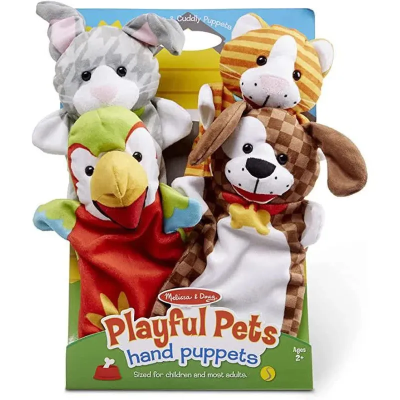Melissa & Doug Handdockor Lekfulla Djur 4-pack