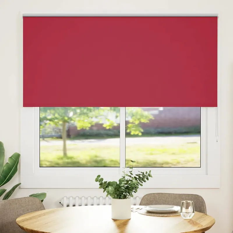 vidaXL Rullgardin mörkläggningsröd 165×175 cm tyg bredd 161,6 cm