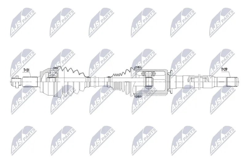Drivaxel NTY NPW-LR-049