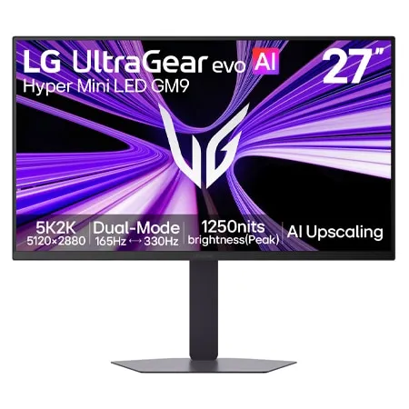 LG 27″ UltraGear™ evo GM9 | Hyper Mini LED 5K-spelskärm - 27GM950B-B