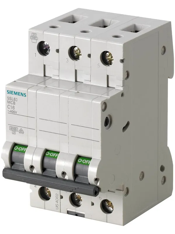 Siemens Circuit breaker 3-pole 6kA C63