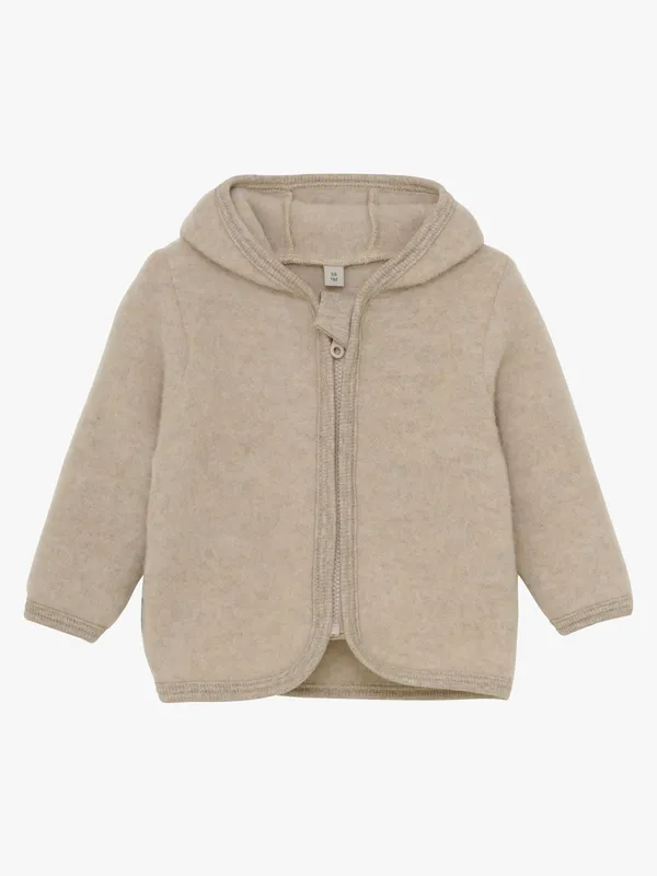 Huttelihut Ullfleecejacka Merinoull, Camel Melange, 104