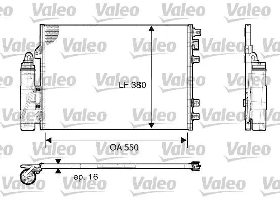 Kondensor, klimatanläggning VALEO 817661