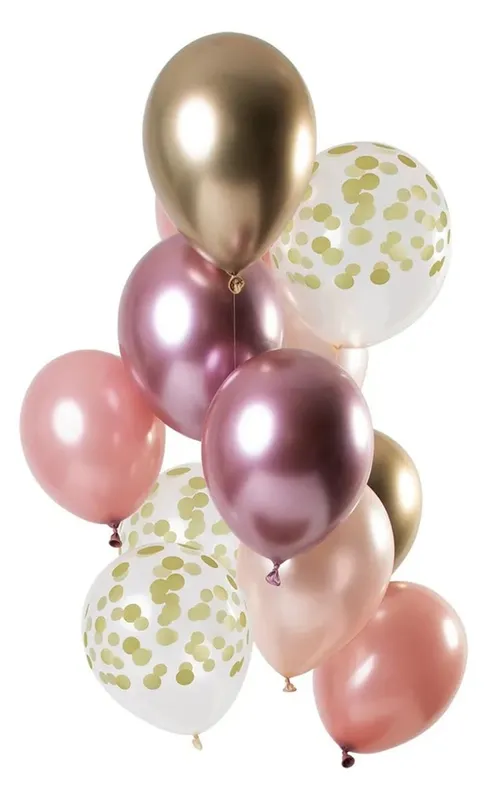 Ballonger Golden Blush mix 33 cm 12-pack