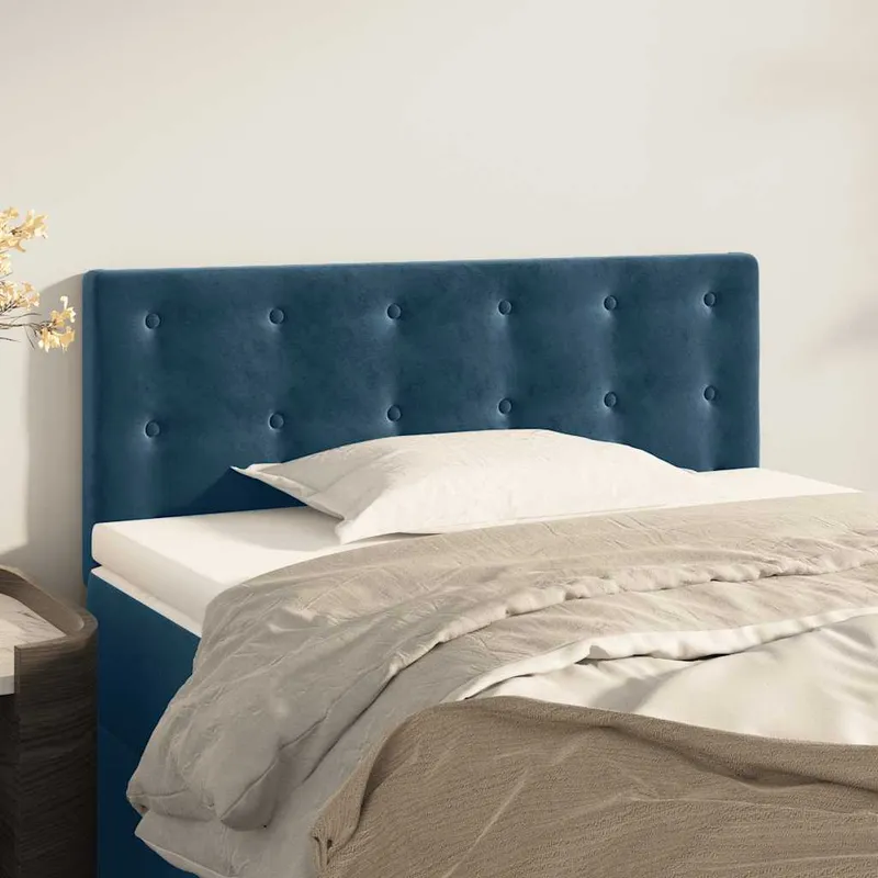vidaXL Sänggavel mörkblå 90x5x78/88 cm sammet (#2781)