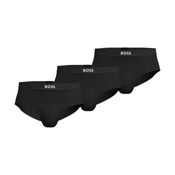 BOSS Kalsonger 3P ONE HipBr Cotton Briefs Svart bomull Small Herr
