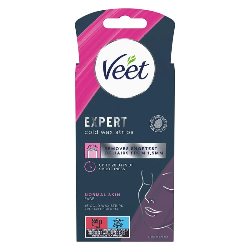 Veet Expert Wax Strips Ansikte Normal Hud 16 st