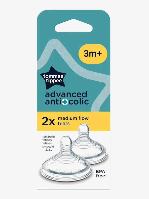 Tommee Tippee Anti-Colic Dinapp Medium Flow 3m+ 2 st