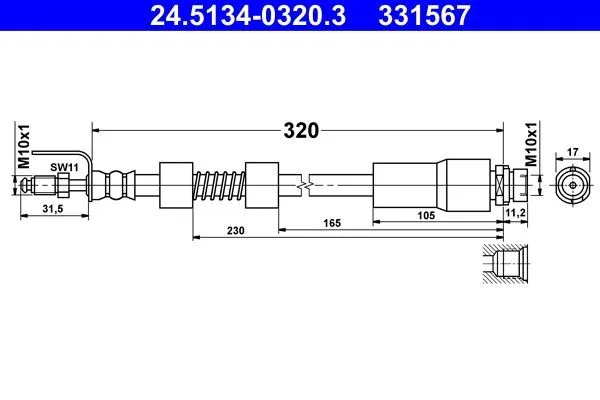 Bromsslang ATE 24.5134-0320.3