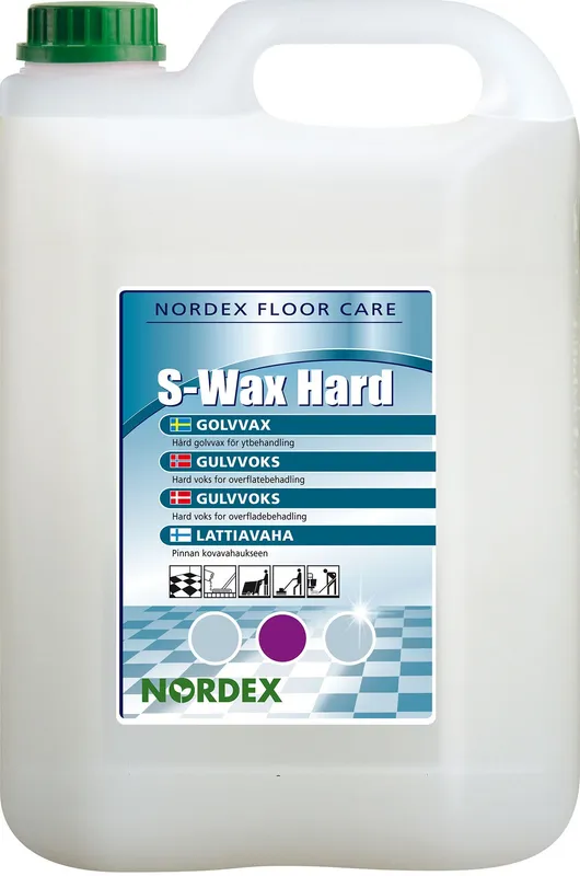 Golvvårdsmedel tvättvax – 5L pH=8,5/8,3 S-Wax hard – 3 st